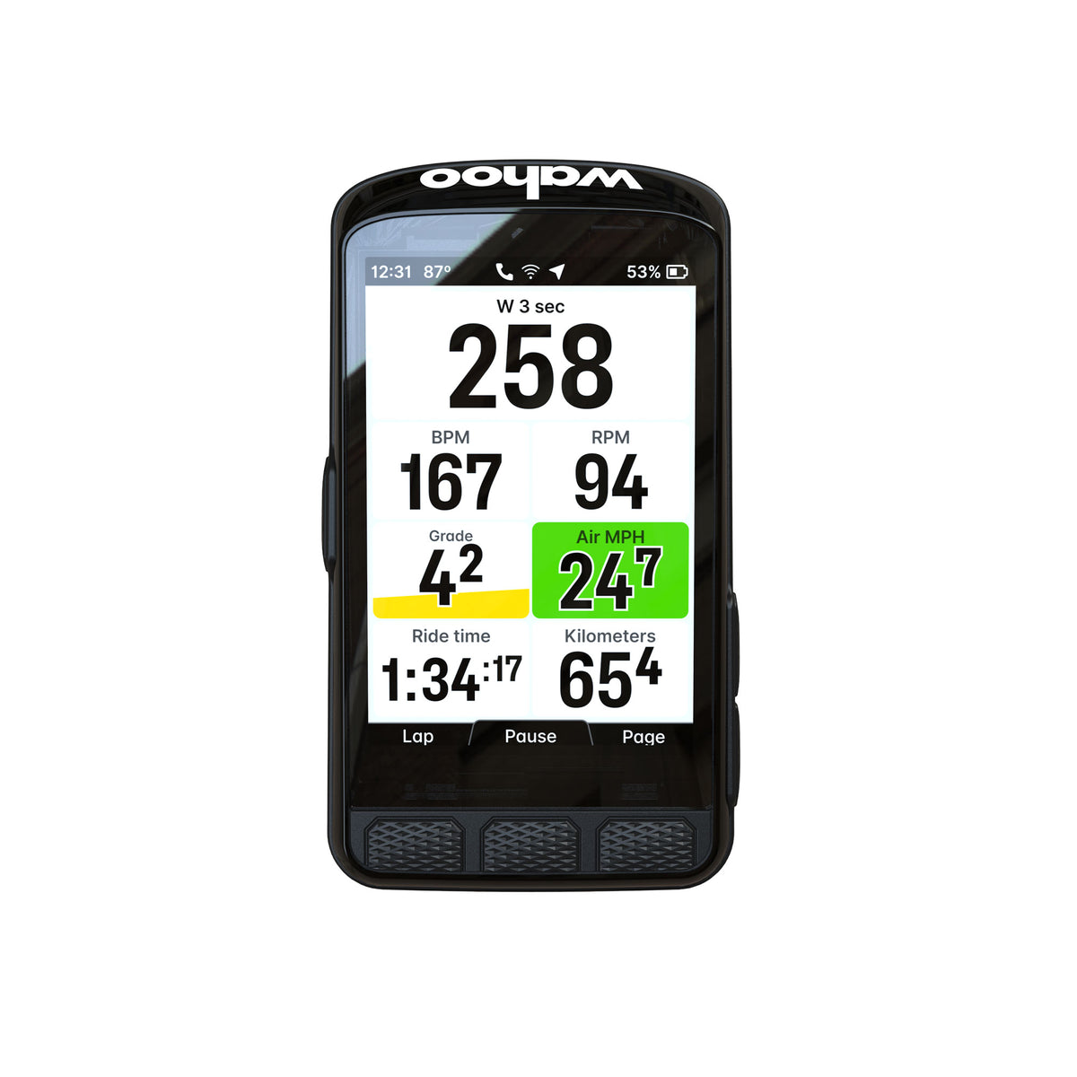 Ciclocomputador GPS Wahoo ELEMNT ACE con Pantalla Táctil – Negro