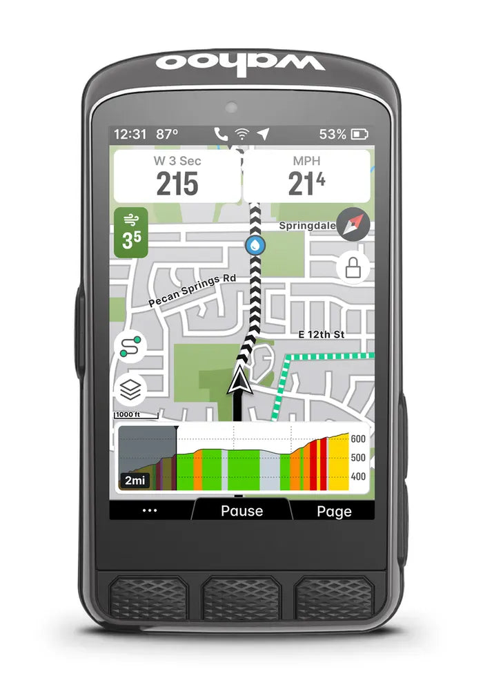 Ciclocomputador GPS Wahoo ELEMNT ACE con Pantalla Táctil – Negro