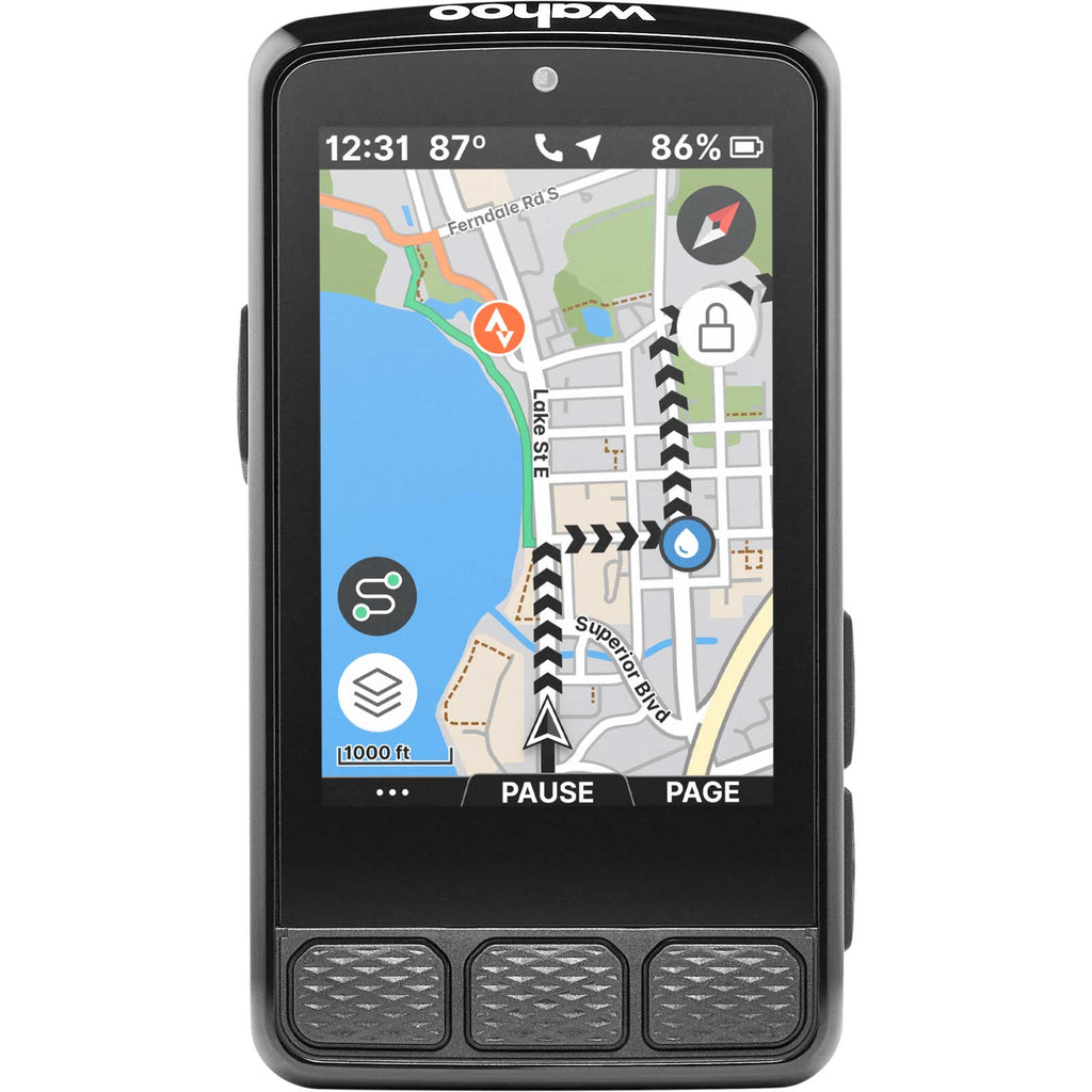 Ciclocomputador GPS Wahoo ELEMNT ROAM 3 negro con pantalla de navegación